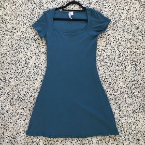 Alya cap sleeve ribbed skater dress